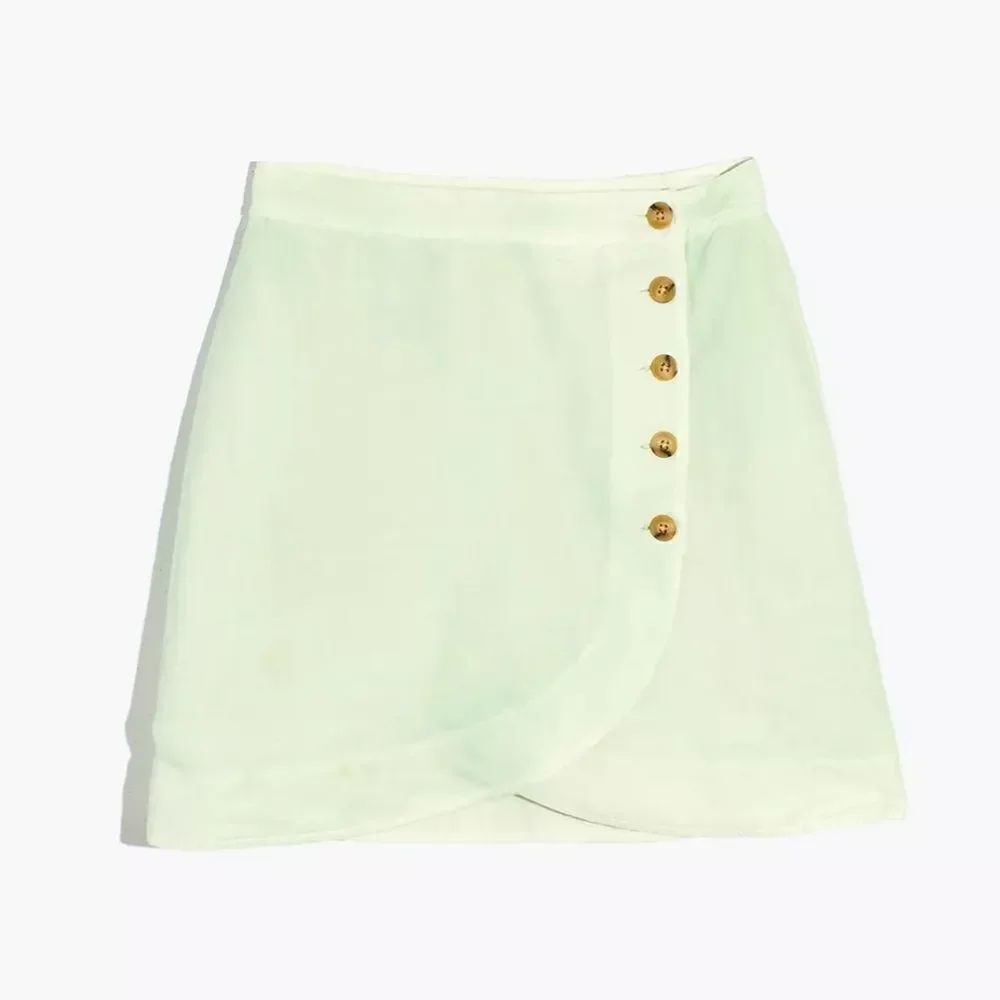 Madewell Women's Linen Blend Tulip Hem Miniskirt Earth-Dyed Edition NWT